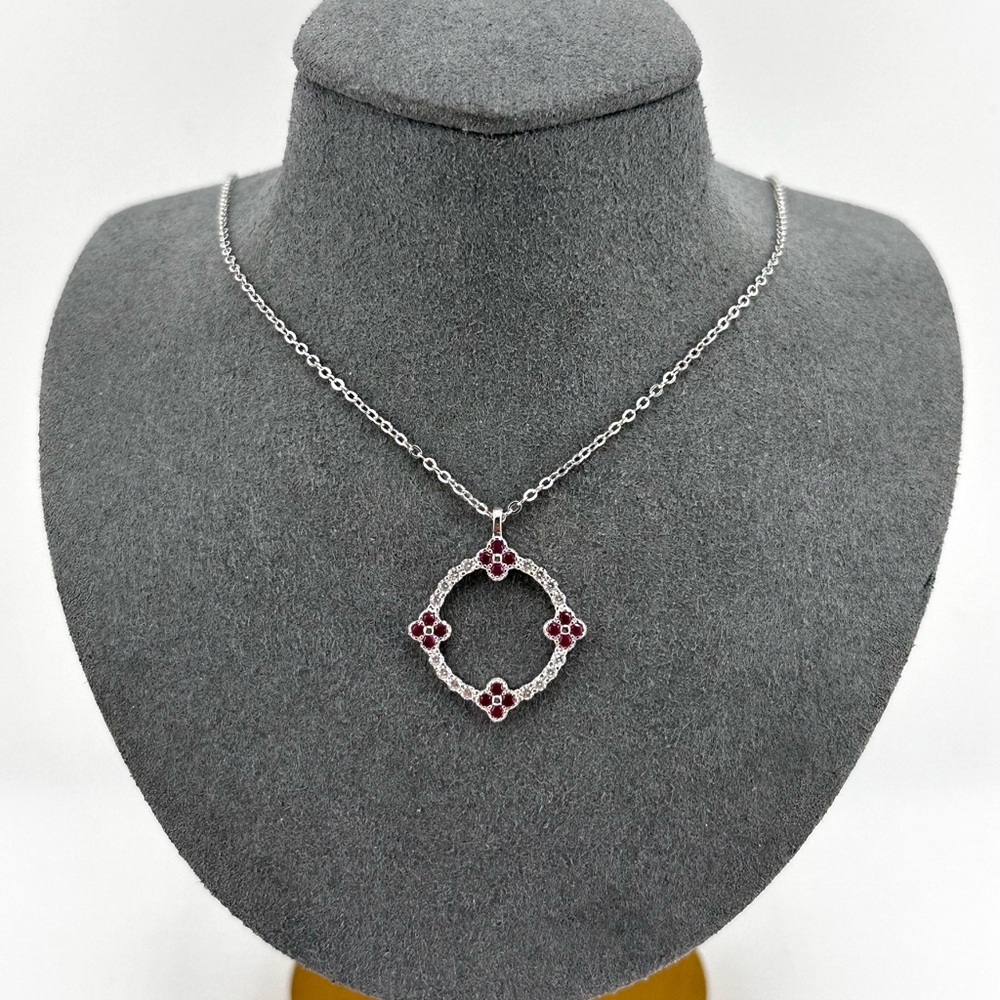 925 Solid Sterling Silver Clover Necklace